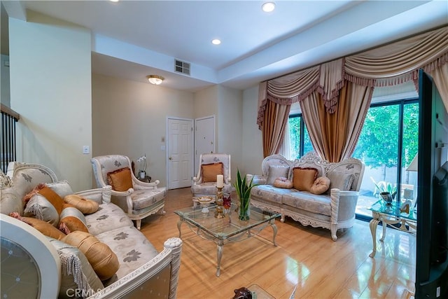 18759 Hatteras St Unit 25, Tarzana, CA 91356 - living room with light wood-style floors and recessed lighting