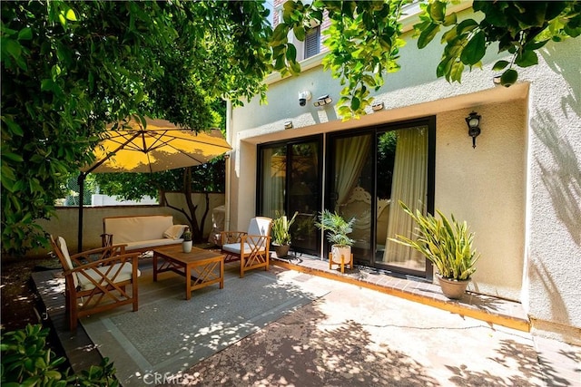 18759 Hatteras St Unit 25, Tarzana, CA 91356 - view of patio featuring an outdoor hangout area