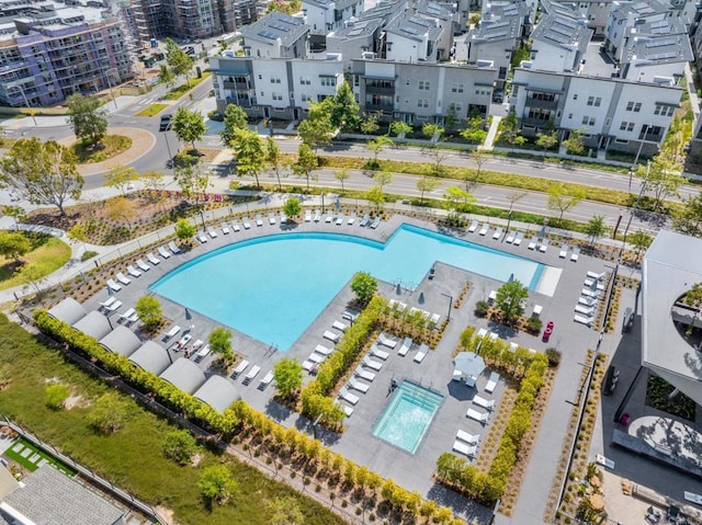 7902 Belluno Way, San Diego, CA 92126 - bird's eye view of a pool area