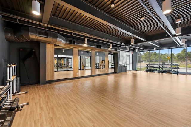 7902 Belluno Way, San Diego, CA 92126 - exercise area featuring wood finished floors