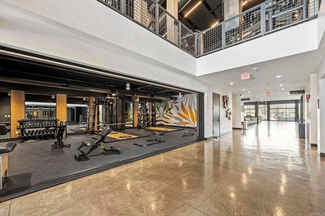 7902 Belluno Way, San Diego, CA 92126 - workout area featuring a high ceiling