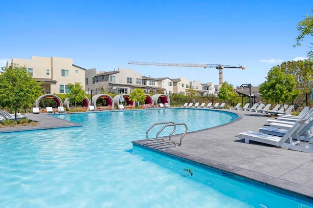 7902 Belluno Way, San Diego, CA 92126 - community pool with a residential view and a patio