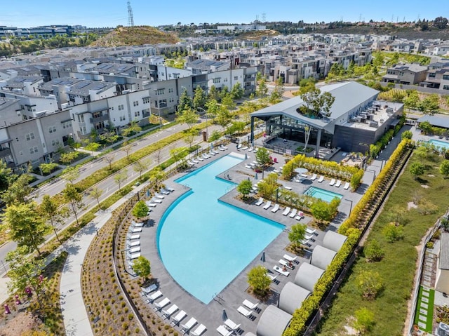 7902 Belluno Way, San Diego, CA 92126 - bird's eye view of a pool