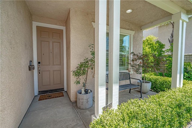 28217 Alton Way, Castaic, CA 91384 - view of exterior entry with stucco siding and a porch