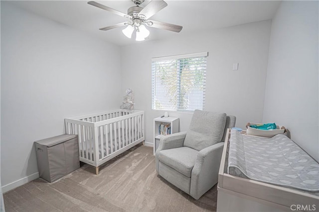 28217 Alton Way, Castaic, CA 91384 - bedroom featuring baseboards, carpet, and a ceiling fan