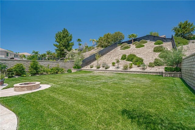 28217 Alton Way, Castaic, CA 91384 - view of yard featuring a fire pit