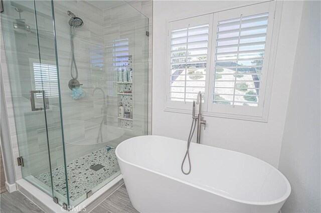 28217 Alton Way, Castaic, CA 91384 - bathroom featuring a shower stall and a soaking tub