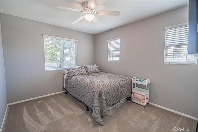 28217 Alton Way, Castaic, CA 91384 - bedroom featuring carpet flooring, baseboards, and a ceiling fan
