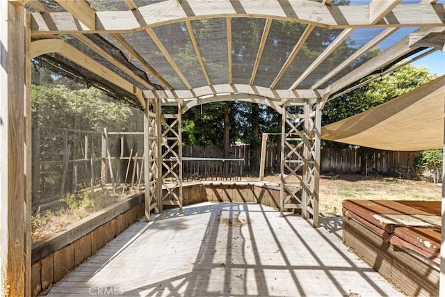2631 San Jose St, Chico, CA 95973 - wooden terrace with a pergola and a fenced backyard