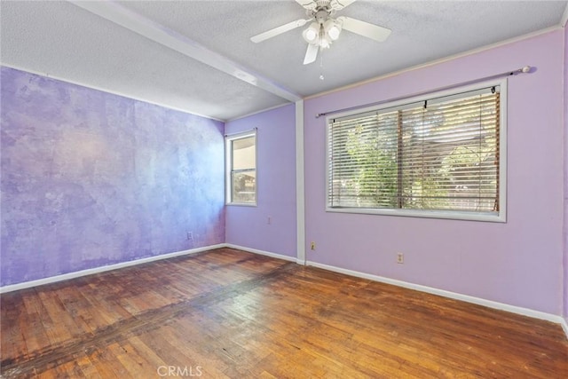 2631 San Jose St, Chico, CA 95973 - spare room featuring wood finished floors, ceiling fan, and a textured ceiling