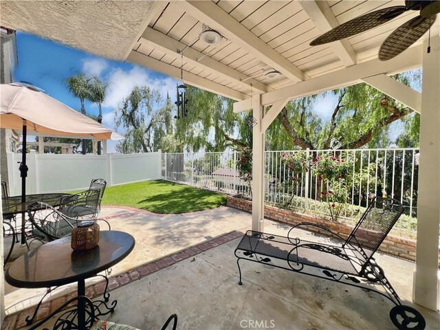 29403 Clear View Ln, Highland, CA 92346 - view of patio featuring ceiling fan