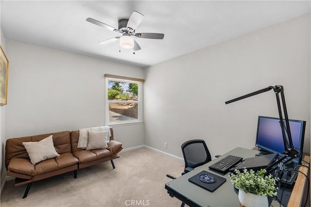 25159 Wheeler Rd, Newhall, CA 91321 - office space featuring a ceiling fan, light carpet, and baseboards