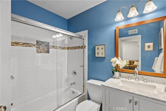 25159 Wheeler Rd, Newhall, CA 91321 - full bathroom with toilet, vanity, and enclosed tub / shower combo