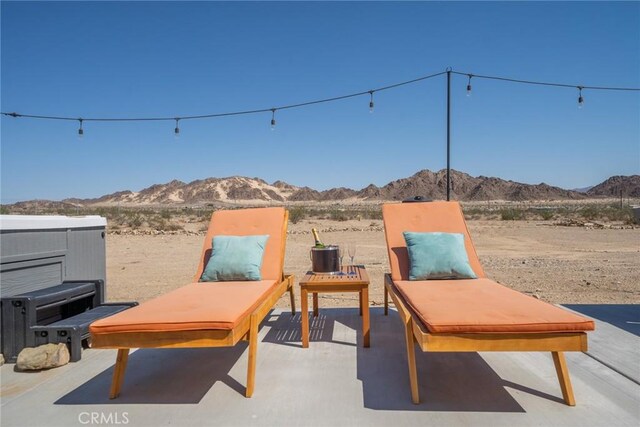 79124 Valle Vista Rd Unit 29, Palms, CA 92277 - view of patio with a mountain view and a desert view
