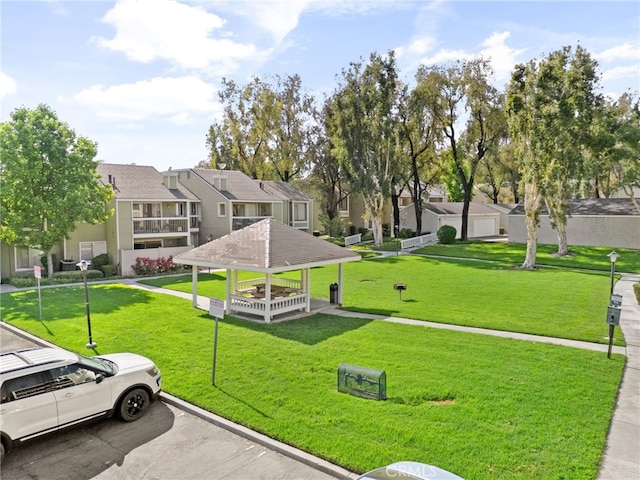 23478 Cambridge Rd Unit 296, Yorba Linda, CA 92887 - view of community featuring a gazebo, a residential view, and a lawn