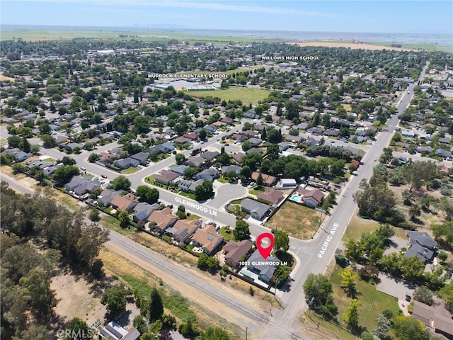 1095 Glenwood Ln, Willows, CA 95988 - aerial view of property's location featuring nearby suburban area