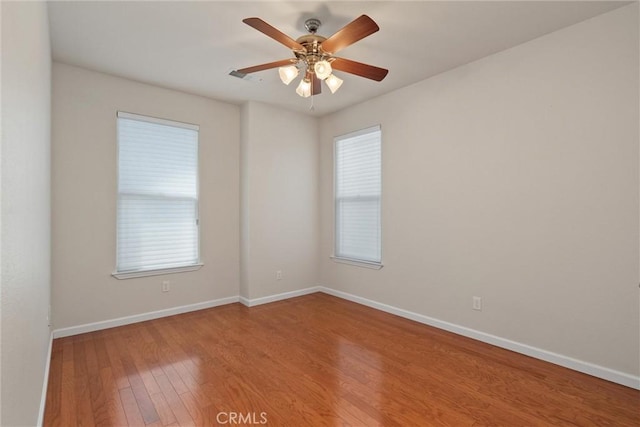 1095 Glenwood Ln, Willows, CA 95988 - empty room featuring wood finished floors, baseboards, and a ceiling fan