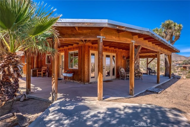 8830 Quail Springs Rd, Joshua Tree, CA 92252 - view of patio / terrace featuring french doors