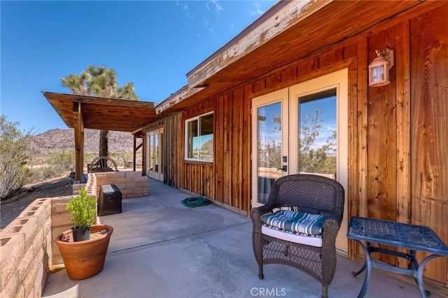8830 Quail Springs Rd, Joshua Tree, CA 92252 - view of patio with a mountain view