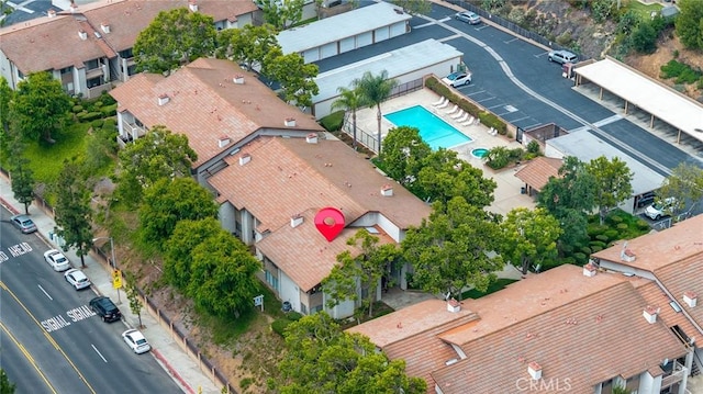 901 Golden Springs Dr Unit D13, Diamond Bar, CA 91765 - bird's eye view of a pool