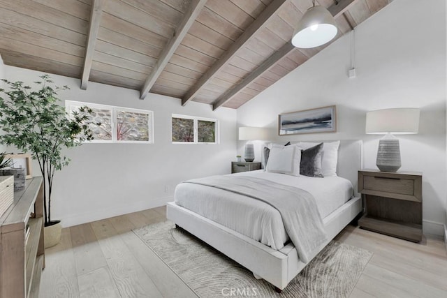 10 Camel Pt, Laguna Beach, CA 92651 - bedroom with wooden ceiling, light wood finished floors, and baseboards