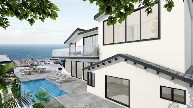 10 Camel Pt, Laguna Beach, CA 92651 - community pool with a water view and a patio area