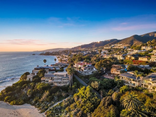 10 Camel Pt, Laguna Beach, CA 92651 - aerial overview of property's location featuring a water and mountain view