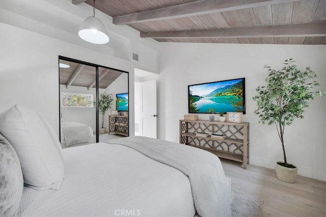 10 Camel Pt, Laguna Beach, CA 92651 - bedroom with wood finished floors, wood ceiling, and baseboards