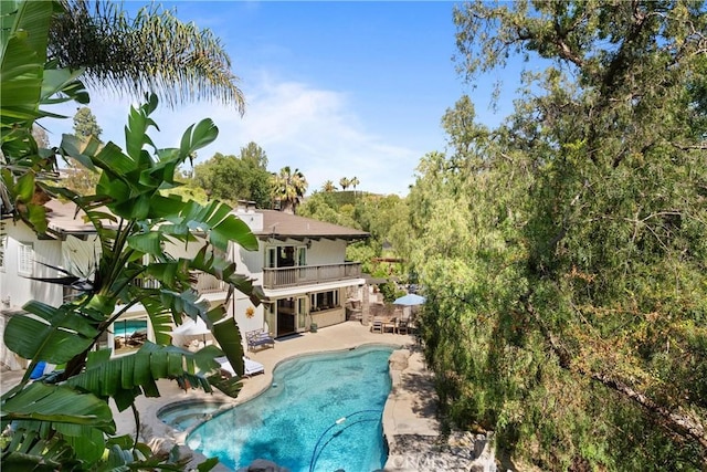 1761 Lemon Ter, North Tustin, CA 92705 - view of pool with a patio and a pool with connected hot tub