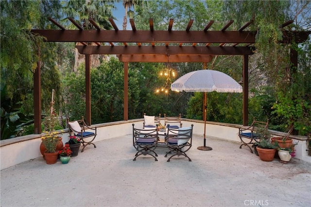 1761 Lemon Ter, North Tustin, CA 92705 - view of patio / terrace with outdoor dining space and a pergola