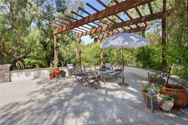 1761 Lemon Ter, North Tustin, CA 92705 - view of patio / terrace with a pergola