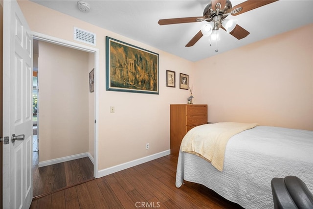4435 Via Del Prado, Yorba Linda, CA 92886 - bedroom with wood finished floors and a ceiling fan