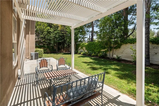 26974 Colonial Ln, Valencia, CA 91355 - view of patio with a pergola and central AC