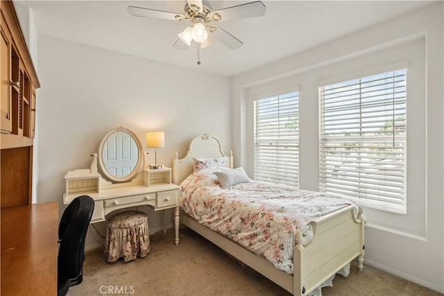 26974 Colonial Ln, Valencia, CA 91355 - carpeted bedroom featuring baseboards and ceiling fan