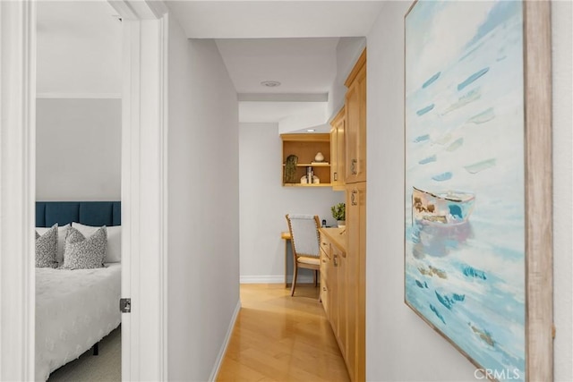 13061 Rosalind Dr, North Tustin, CA 92705 - corridor with light wood-style flooring and baseboards