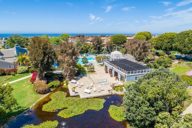 7414 Lantana, Carlsbad, CA 92011 - bird's eye view of a nearby body of water and a pool area