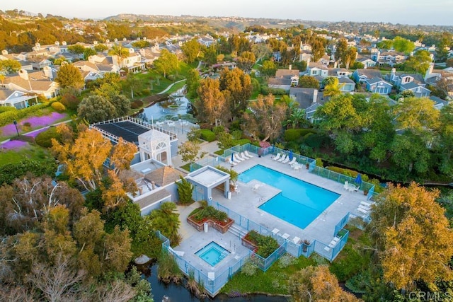 7414 Lantana, Carlsbad, CA 92011 - bird's eye view of a pool