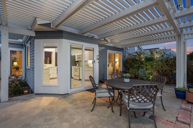 7414 Lantana, Carlsbad, CA 92011 - view of patio featuring outdoor dining area and a pergola