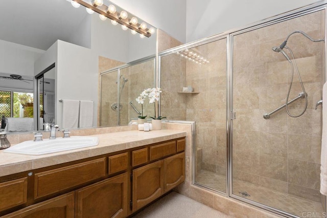 7414 Lantana, Carlsbad, CA 92011 - bathroom with a stall shower and vanity