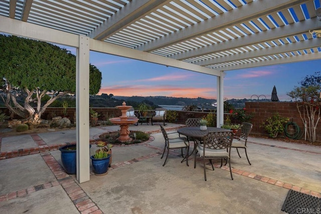 7414 Lantana, Carlsbad, CA 92011 - view of patio / terrace featuring outdoor dining area and a pergola