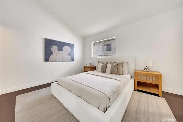 187 S Catalina Ave Unit 4, Pasadena, CA 91106 - bedroom featuring baseboards and vaulted ceiling