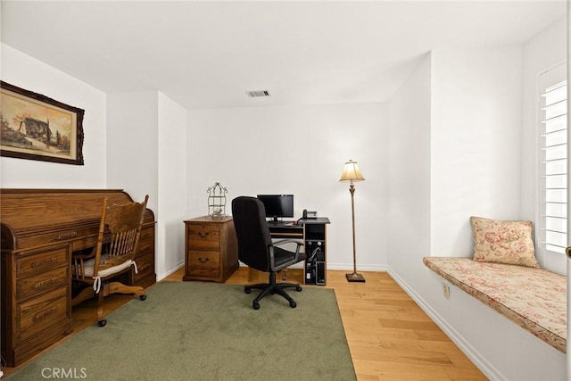 5787 Blackbird Ln, La Verne, CA 91750 - office area with light wood-style flooring, healthy amount of natural light, and baseboards
