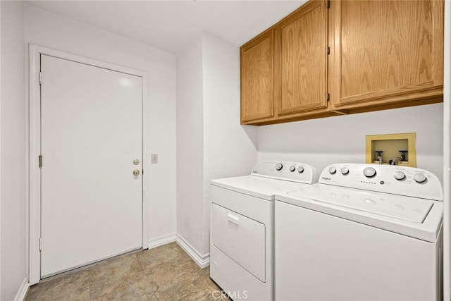 5787 Blackbird Ln, La Verne, CA 91750 - laundry area with cabinet space, washer and clothes dryer, and baseboards