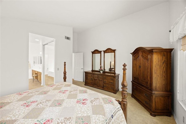 5787 Blackbird Ln, La Verne, CA 91750 - bedroom featuring light carpet, ensuite bathroom, and lofted ceiling