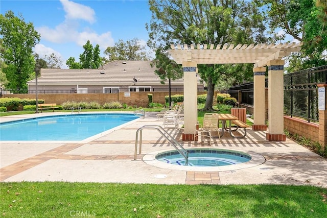 5787 Blackbird Ln, La Verne, CA 91750 - community pool with a community hot tub, a patio area, and a pergola