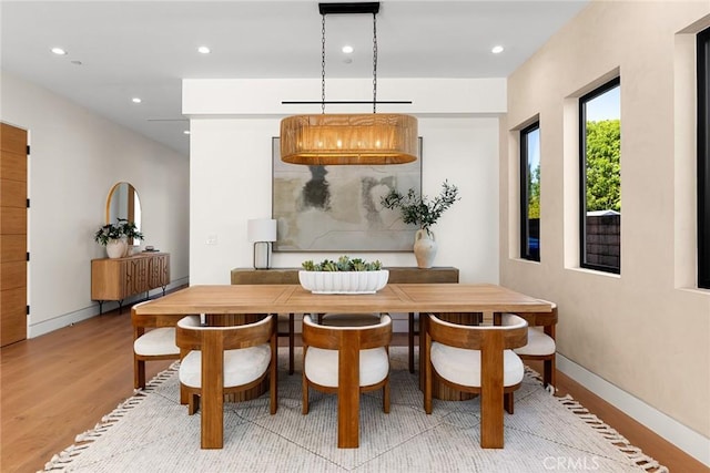 22640 Clarendon St, Woodland Hills, CA 91367 - dining room with light wood-style flooring and recessed lighting