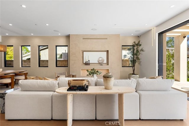 22640 Clarendon St, Woodland Hills, CA 91367 - living area featuring recessed lighting and wood finished floors