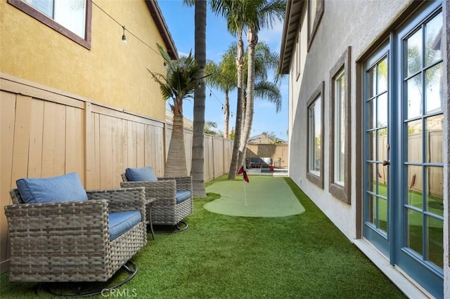 4326 Forest Ranch Rd, Oceanside, CA 92057 - fenced backyard featuring a putting area