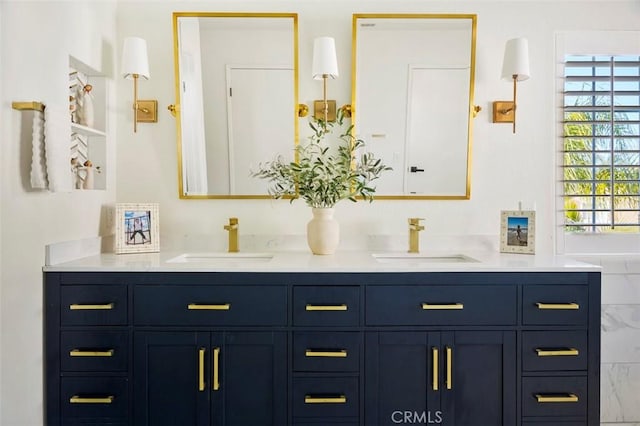 4326 Forest Ranch Rd, Oceanside, CA 92057 - full bath with double vanity and healthy amount of natural light