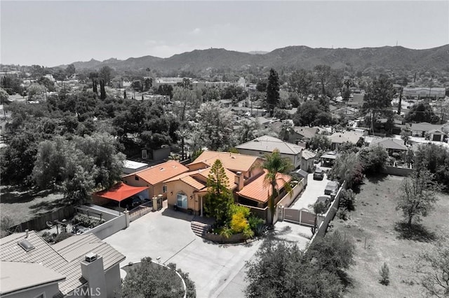 10610 Oak Tree Way, Sunland, CA 91040 - aerial view of property and surrounding area featuring a mountain backdrop